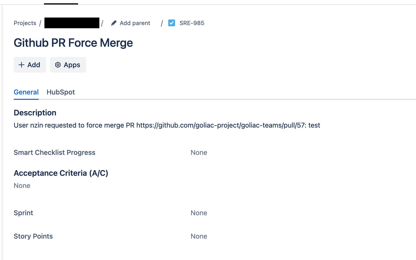 Jira PR breaking glass