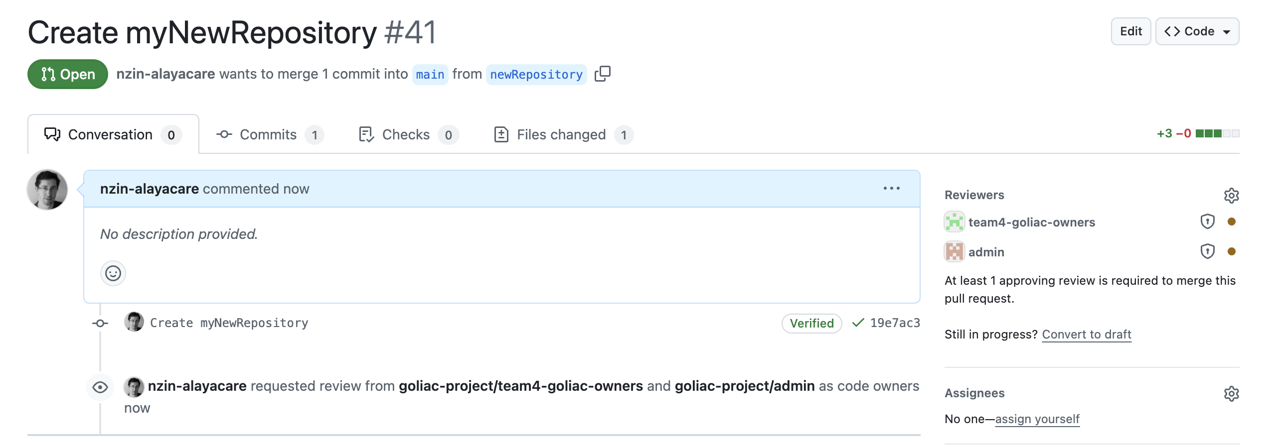 new repository PR